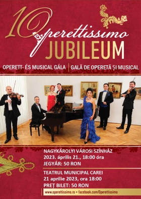 Gala de operetă și musical cu Ansamblul Operettissimo din Cluj Napoca
